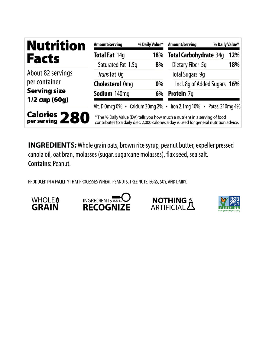 Granola Bulk Peanut Butter 5.99 per lbs Erin Baker's®