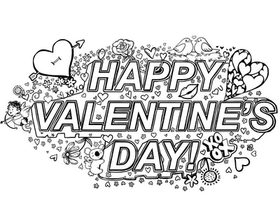 DIY Valentine's Day Coloring Cards